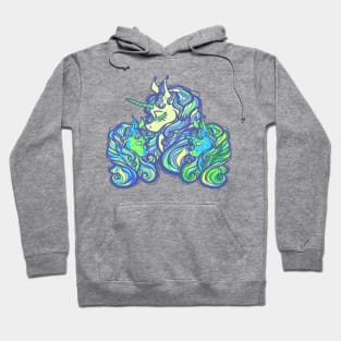 Mother of Twins Unicorn (Boy and Boy) Hoodie